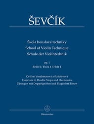 School of Violin Technique, Op. 1 Import Book 4 - Exercises in Double Stops and Harmonics cover